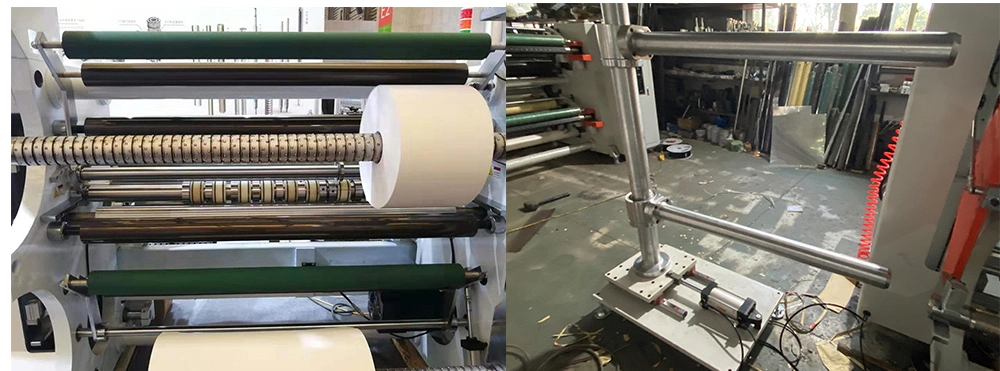 High Speed Stretch Plastic Film Paper Roll Vertical Automatic Cutting and Slitting Machine with Rewinder